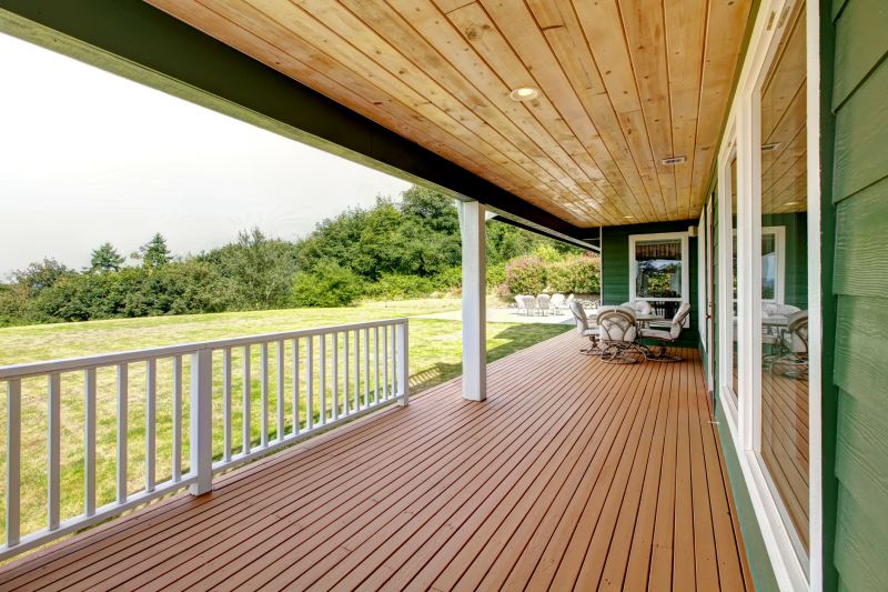 Painting of backyard deck